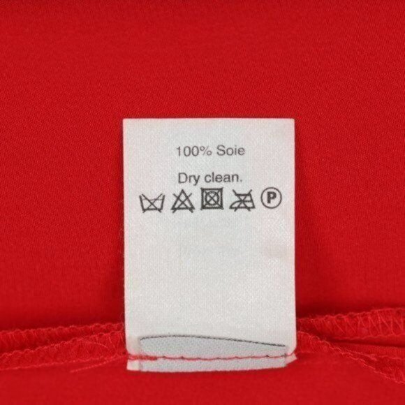 Madewell Retrospect Women's Medium Enamel Red Silk Scoop Neck 3/4 Sleeve Blouse - Picture 9 of 9